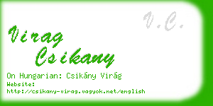 virag csikany business card