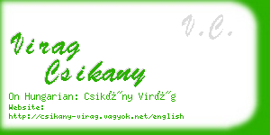 virag csikany business card